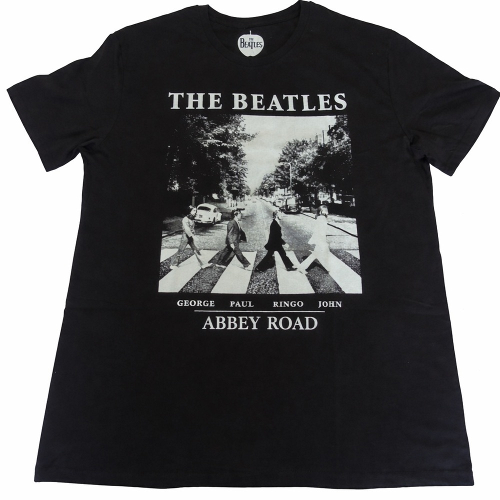 The Beatles Black Abbey Road Photo Graphic Tee